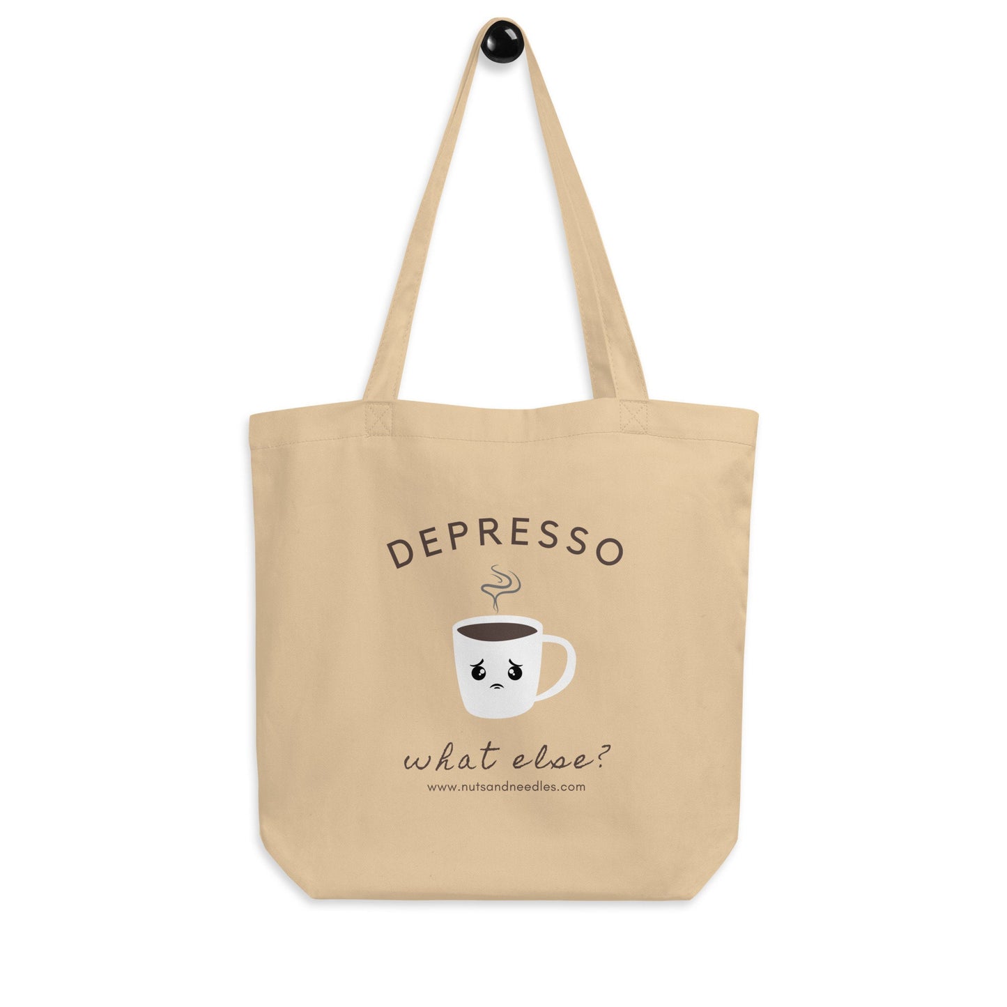 Mental Health Tote Bag 'Depresso What else?', part of profit donated to Depression Charity, Self Care, Mental Health Awareness, Coffee Shirt