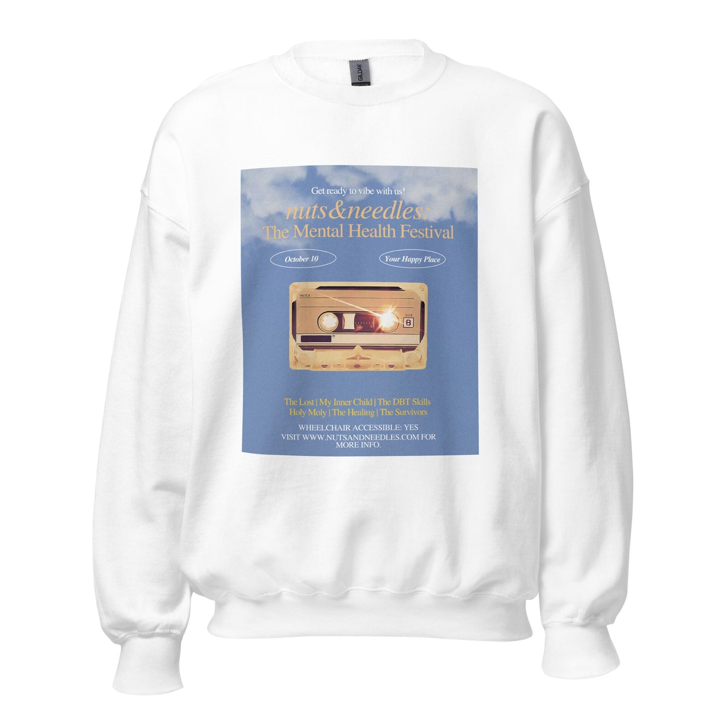 Sweatshirt 'Mental Health Festival', Mental Health Awareness, Unisex Sweater, Self Care, Gift for Him, Gift for Her, Festival Merchandize