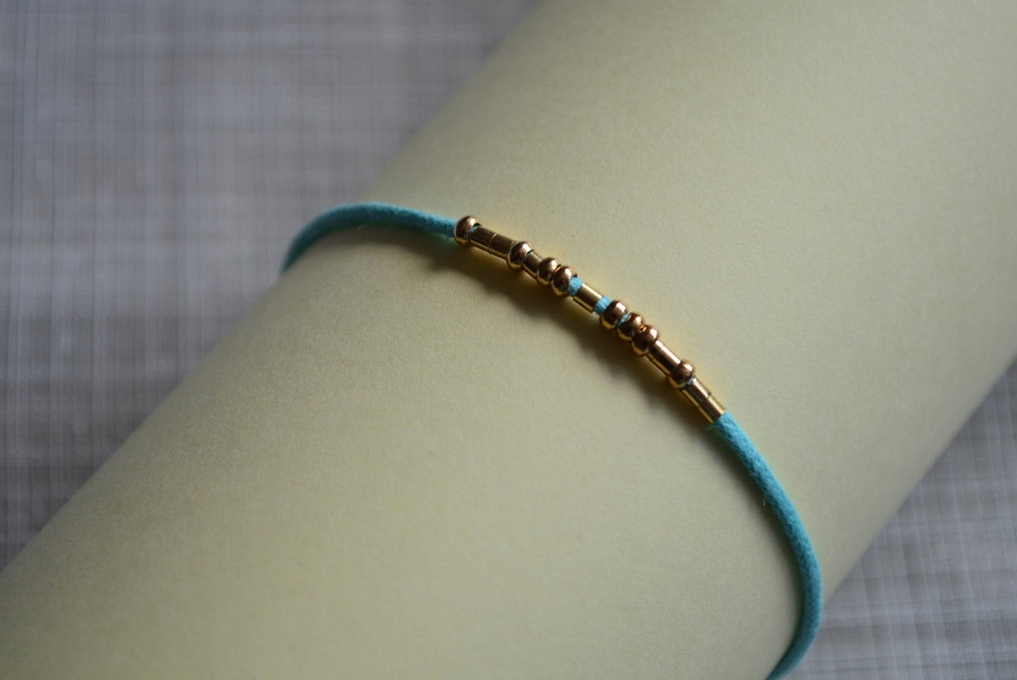 Minimalist Morse Code Bracelet, Anxiety Awareness, part of profit donated to charity, Mental Health, handmade jewelry, anti stress jewelry