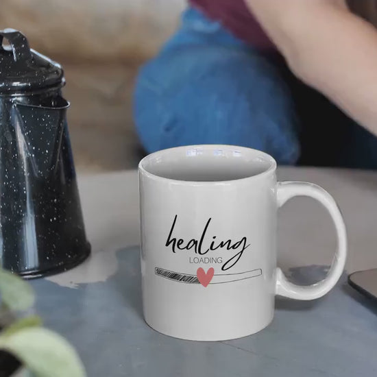 Mental Health Mug 'Healing Loading', Depression Awareness, Mental Health Awareness, Self Care, Tea Cup, Coffee Mug, Coffee Lover Gift, ADHD