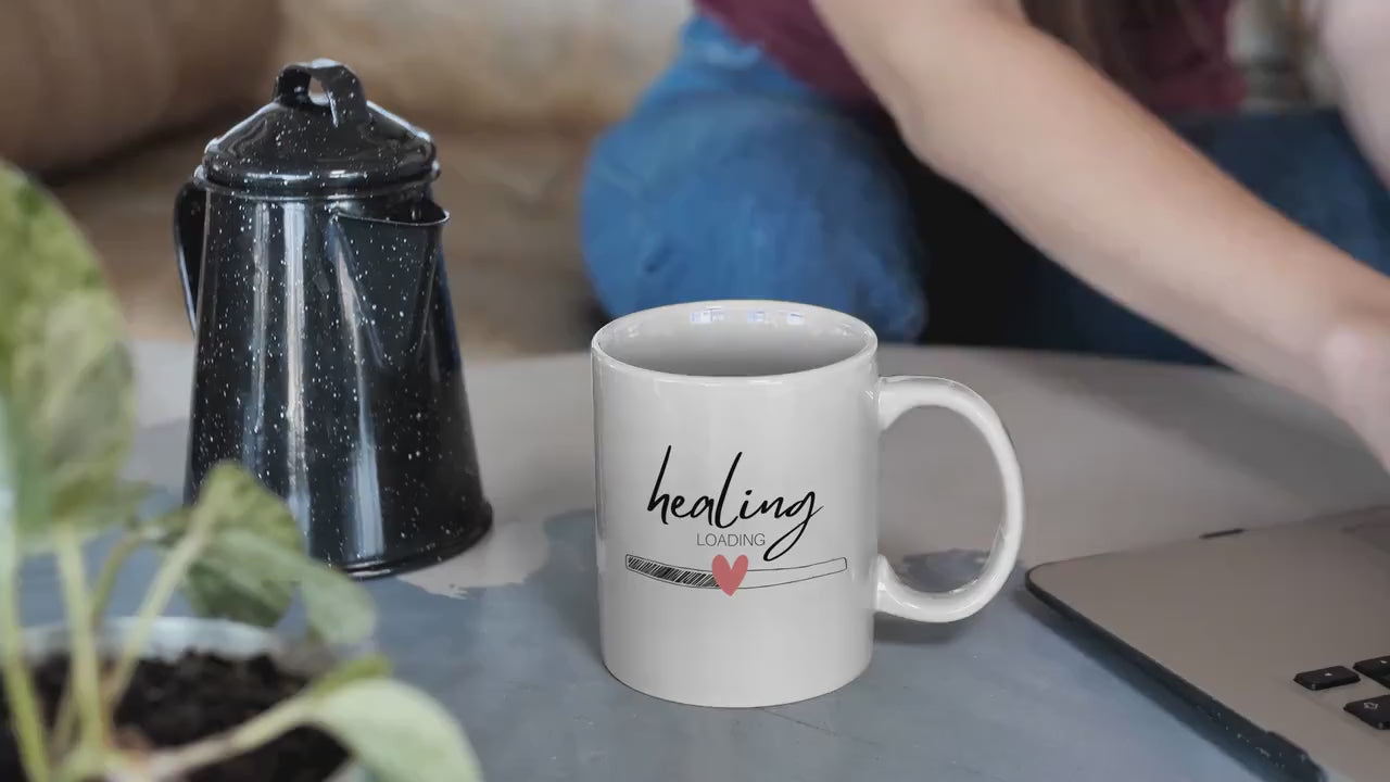Mental Health Mug 'Healing Loading', Depression Awareness, Mental Health Awareness, Self Care, Tea Cup, Coffee Mug, Coffee Lover Gift, ADHD