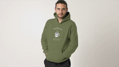 Mental Health Hoodie 'Depresso What Else?', Unisex, Depression Awareness, Mental Health Awareness, Coffee Addicted, Coffee Hoodie