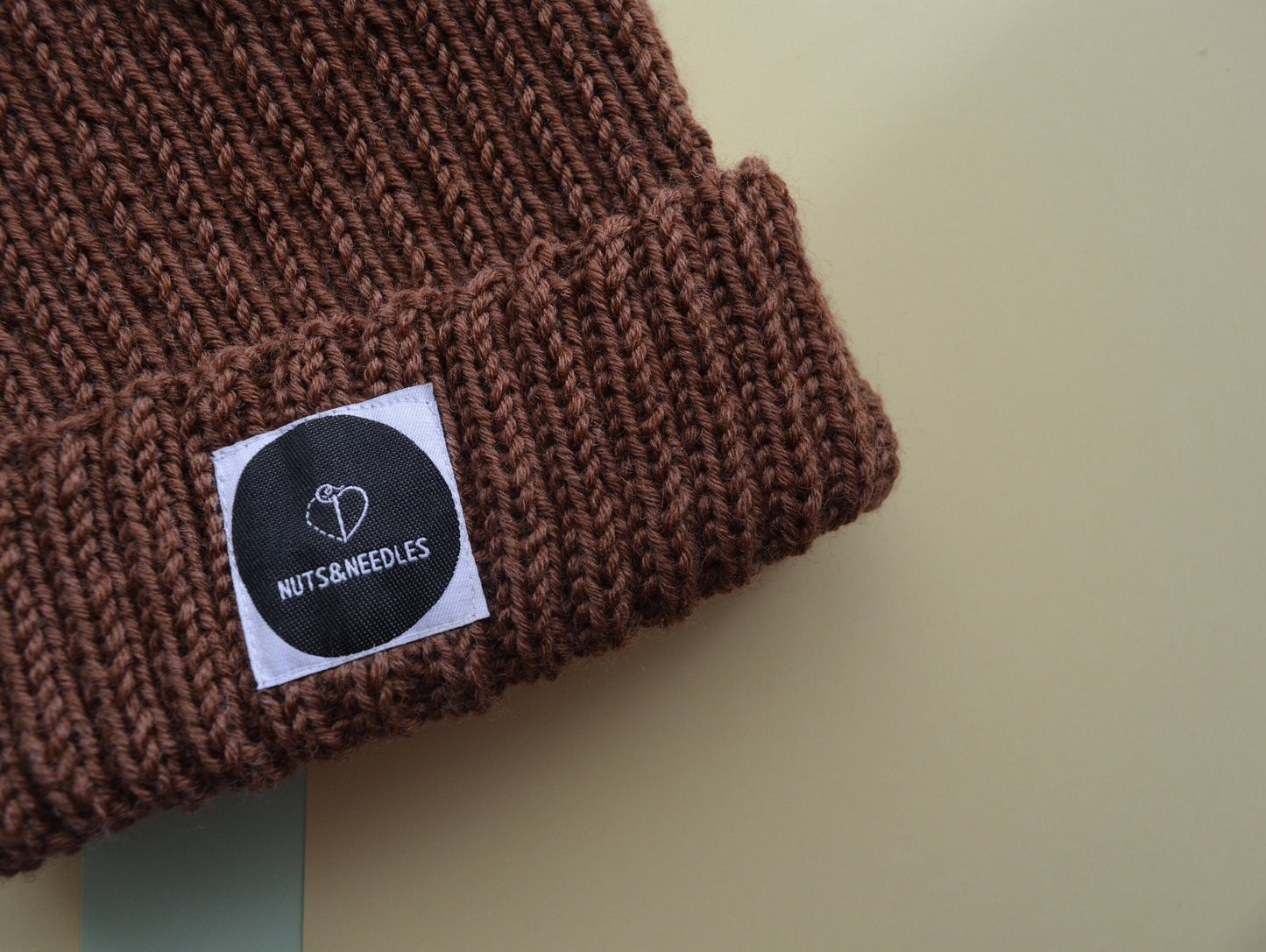 Beanie rust brown, handmade knitwear, knit Merino wool beanie, handmade gift, Gift for Her, Gift for Him