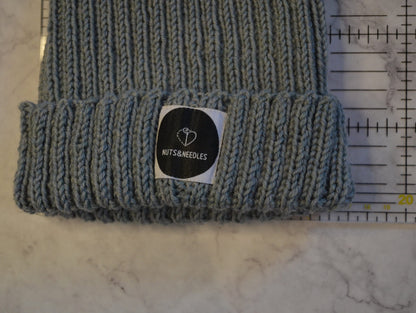 Beanie Anxiety Awareness (intense blue), Mental Health, part of profit donated to Charity, handmade knitwear, knit Merino wool beanie