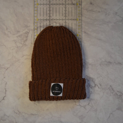 Beanie rust brown, handmade knitwear, knit Merino wool beanie, handmade gift, Gift for Her, Gift for Him