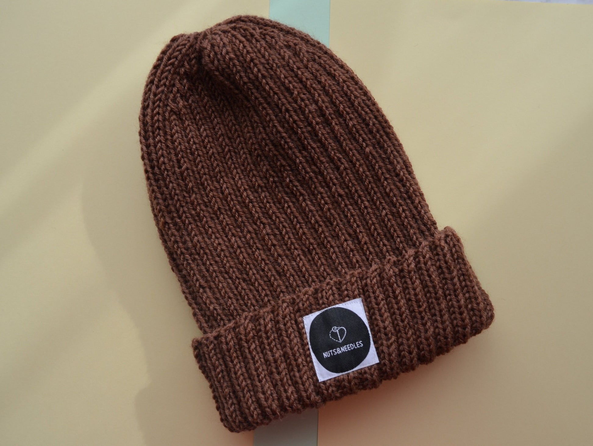 Beanie rust brown, handmade knitwear, knit Merino wool beanie, handmade gift, Gift for Her, Gift for Him