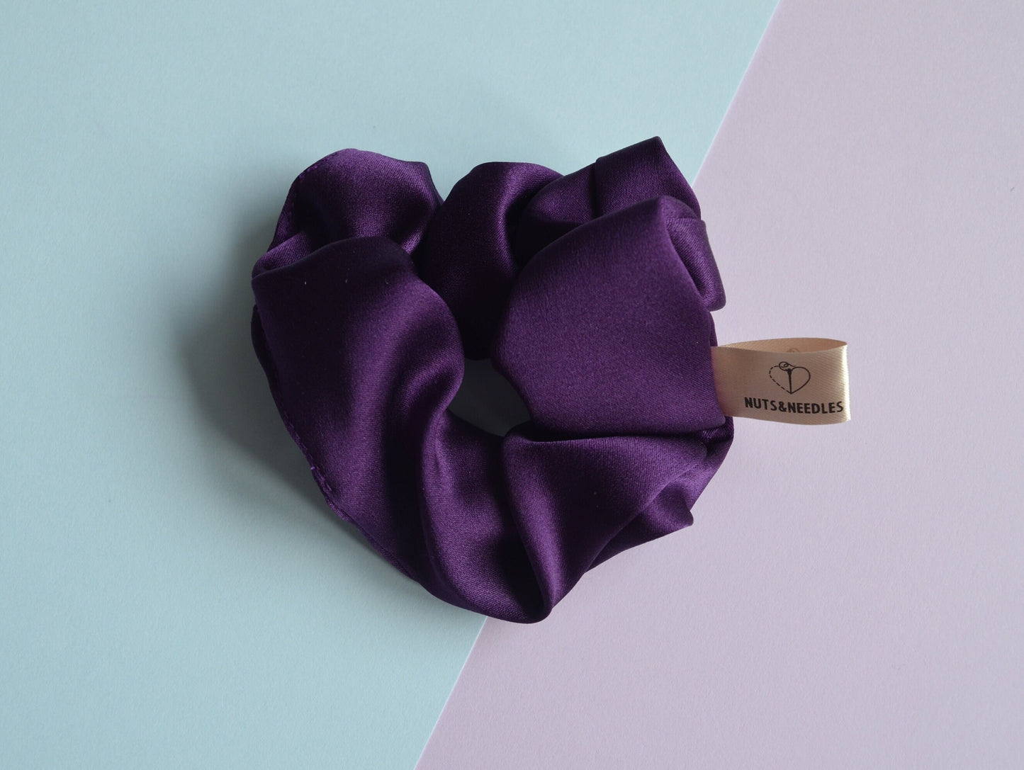 Scrunchie Alzheimer’s Awareness, part of profit is donated to Alzheimer’s Charity, Mental Health, handmade gift for her, silk hair accessory