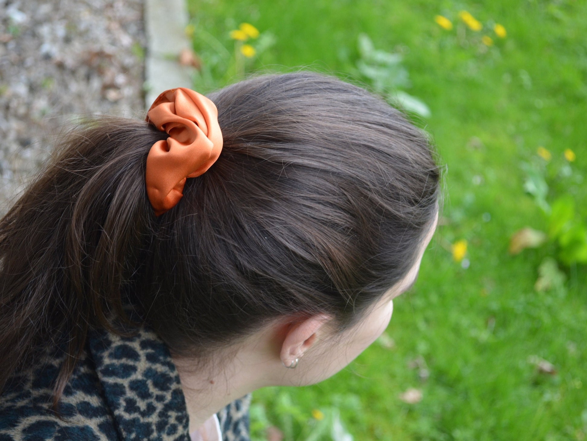 Scrunchie ADHD and Mental Health Awareness, part of profit donated to ADHD Charity, handmade gift for her, Silk hair accessory, self care