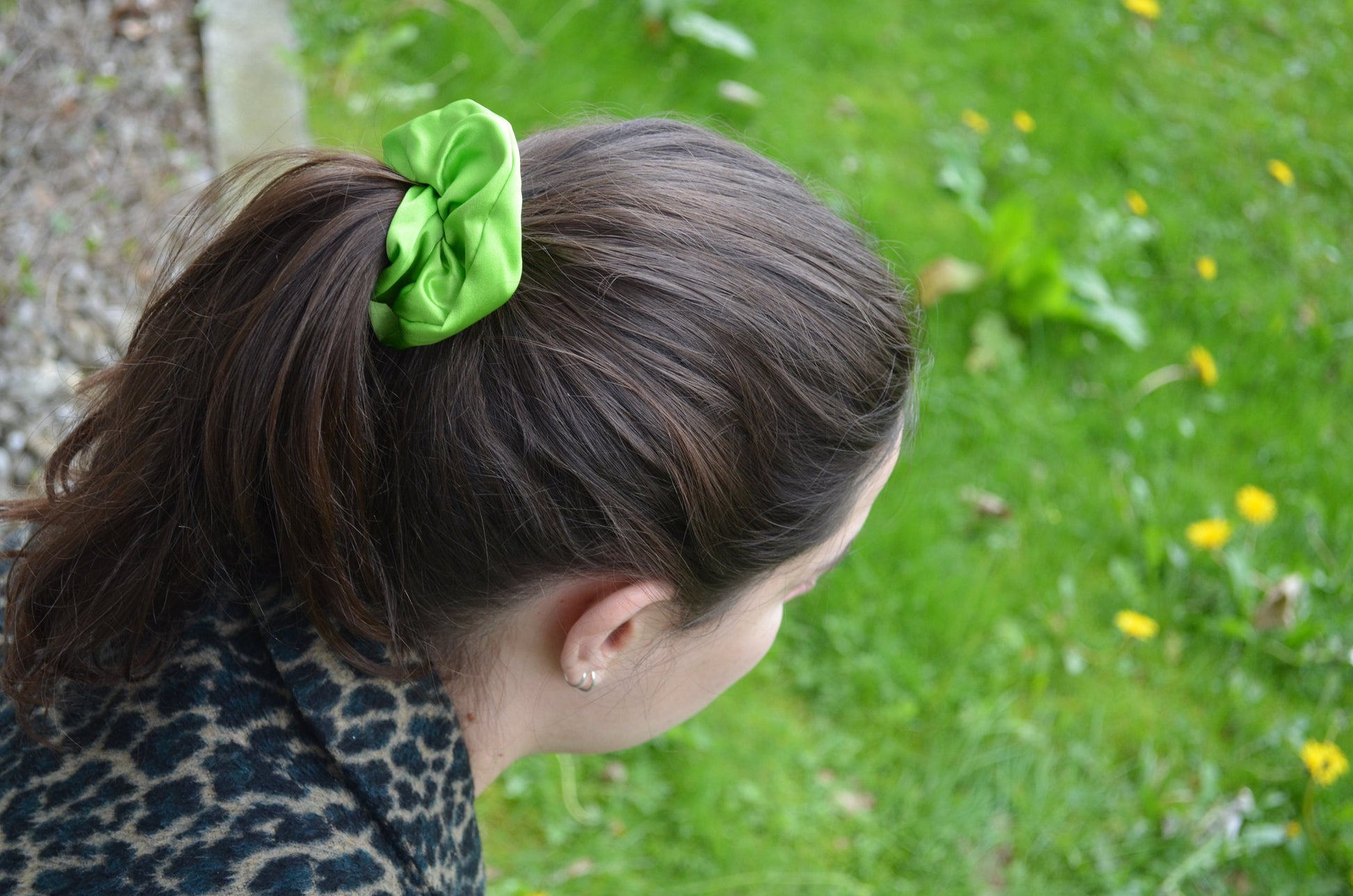 Scrunchie Depression and Mental Health Awareness, part of profit donated to Depression Charity, handmade gift for her, silk hair accessory