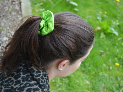 Scrunchie Bipolar Disorder + Mental Health Awareness, part of profit donated to Bipolar Charity, handmade gift for her, silk hair accessory