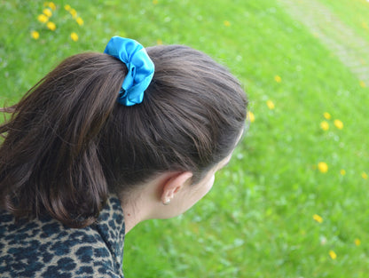 Scrunchie Anxiety + Mental Health Awareness, part of profit donated to Anxiety Charity, handmade gift for her, Silk hair accessory, selfcare