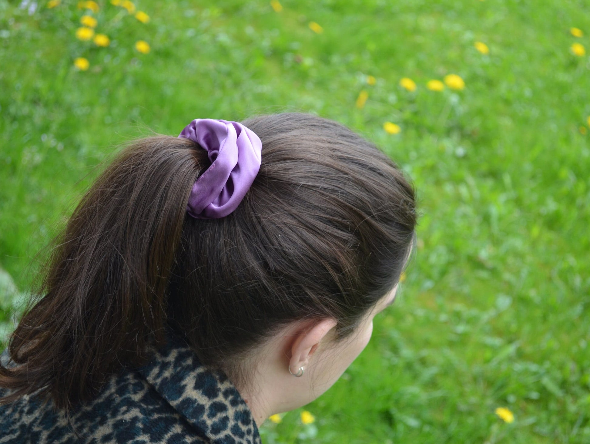 Scrunchie Eating Disorder and Mental Health Awareness, part of profit donated to ED charity, handmade gift for her, Silk hair accessory