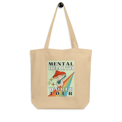 Mental Health Tote Bag &#39;Mental Health World Tour, Mental Health Awareness, Unisex Tote Bag, Self Care, Gift for Him, Gift for Her
