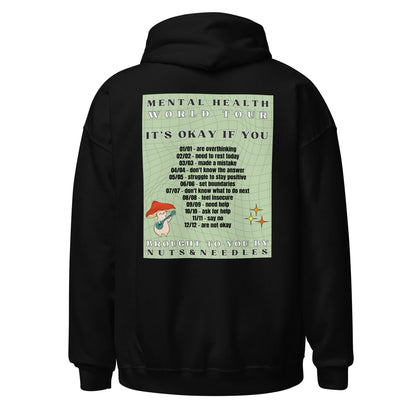 Hoodie 'Mental Health World Tour', Mental Health Awareness, Unisex Hoodie, Self Care, Gift for Him, Gift for Her, Tour Merchandize