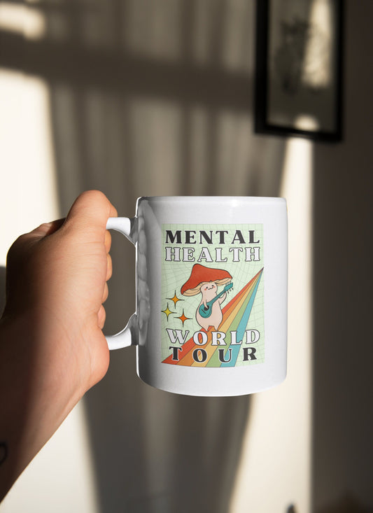 Mug 'Mental Health World Tour', Depression Awareness, Mental Health Awareness, Self Care, Tea Cup, Coffee Mug, Coffee Lover Gift, ADHD, BPD