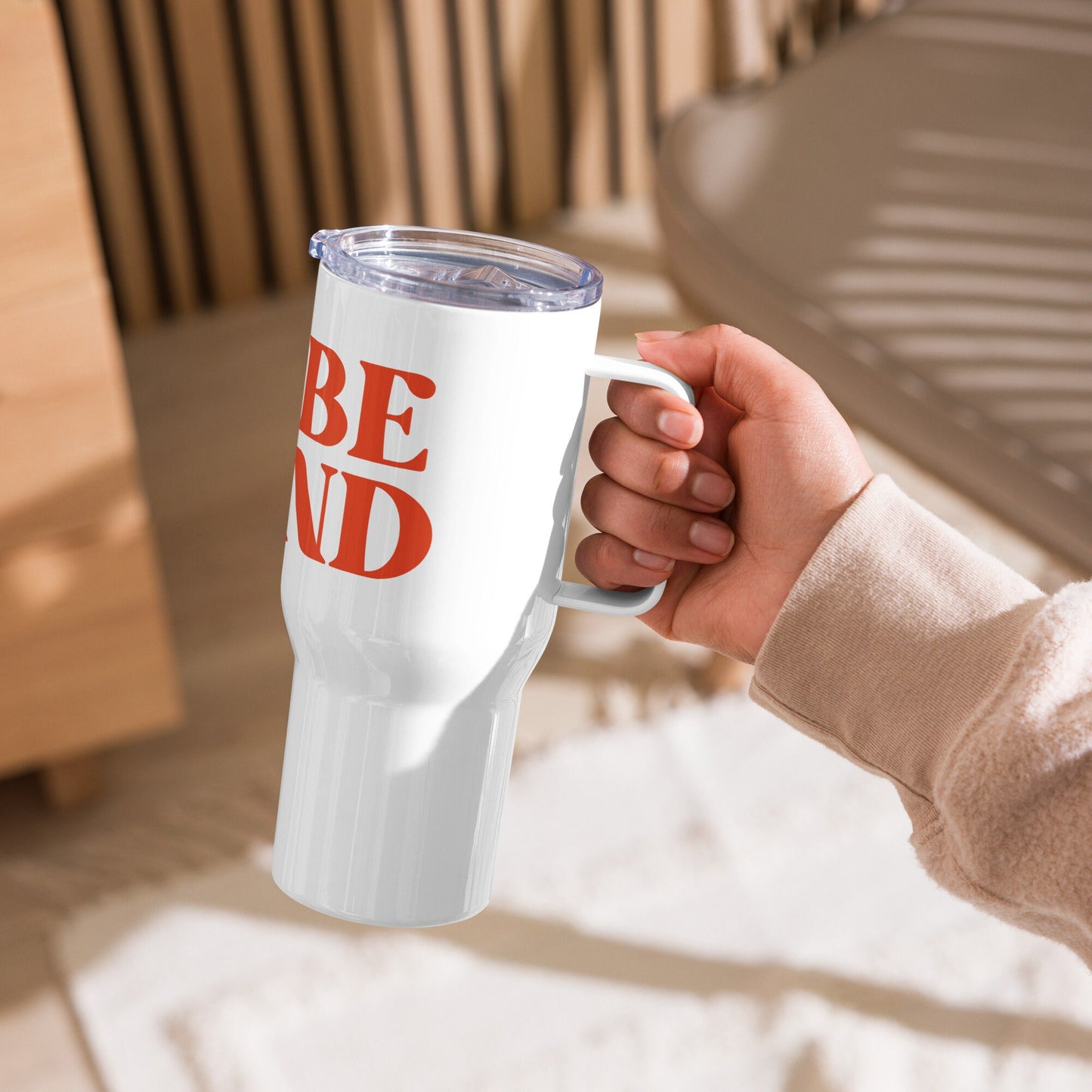 Mental Health Travel Mug 'Be Kind', stainless steel mug with handle, Mental Health Awareness, Coffee Cup, Self Care, Thermos, Tumbler, ADHD