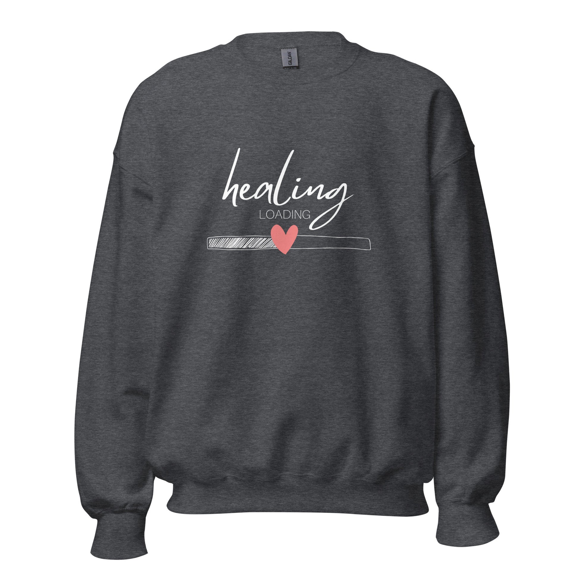 Mental Health Sweatshirt &#39;Healing Loading&#39;, part of profit donated to Mental Health Charity, Unisex Sweatshirt, Self Care