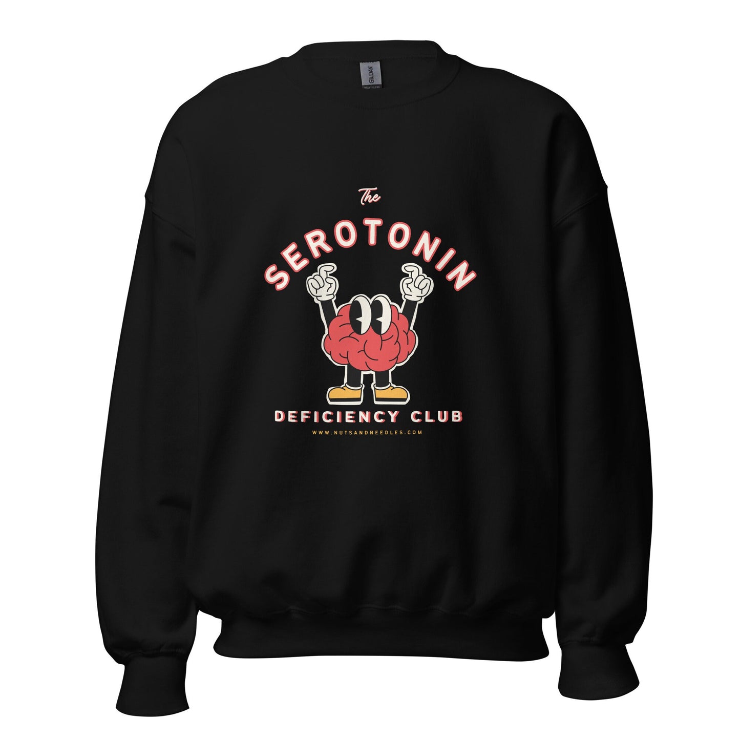 Unisex Mental Health Sweatshirt &#39;Serotonin Deficiency Club&#39;, part of profit donated to Depression Charity, Mental Health, Unisex, Self Care