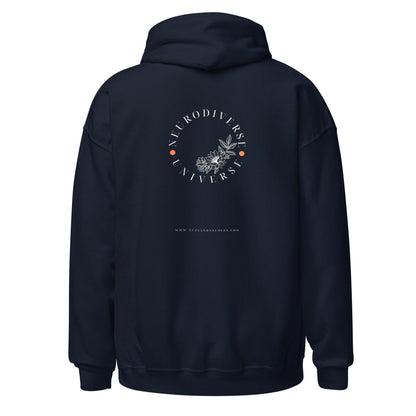 Mental Health Hoodie 'Neurodiverse Universe', part of profit donated to ADHD Charity, Unisex Hoodie, Self Care, ADHD, Autism, Aspergers