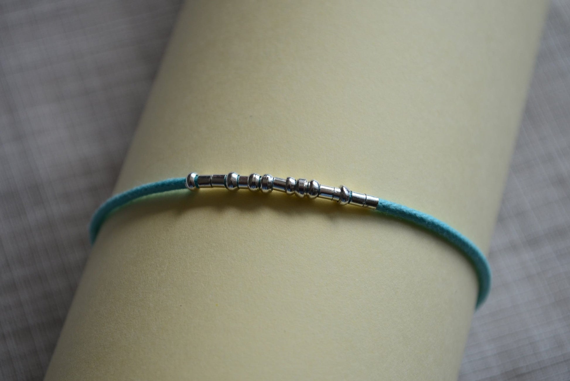 Minimalist Morse Code Bracelet, Anxiety Awareness, part of profit donated to charity, Mental Health, handmade jewelry, anti stress jewelry