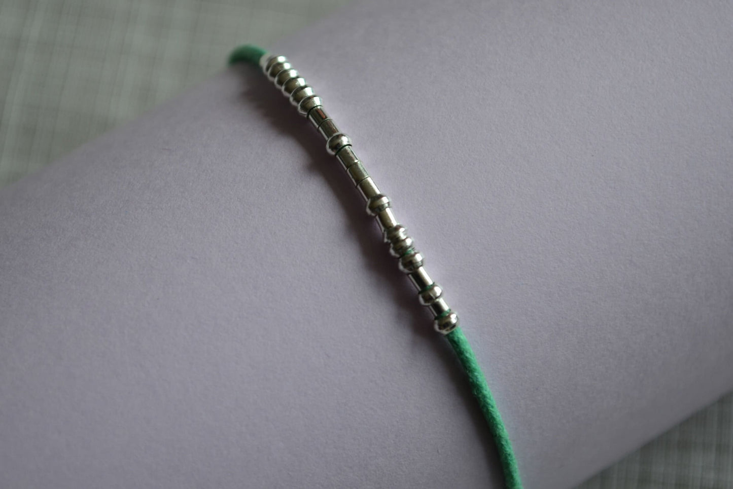 Minimalist Morse Code Bracelet, Bipolar Awareness, part of profit donated to charity, Mental Health, handmade anti stress jewelry, fidget