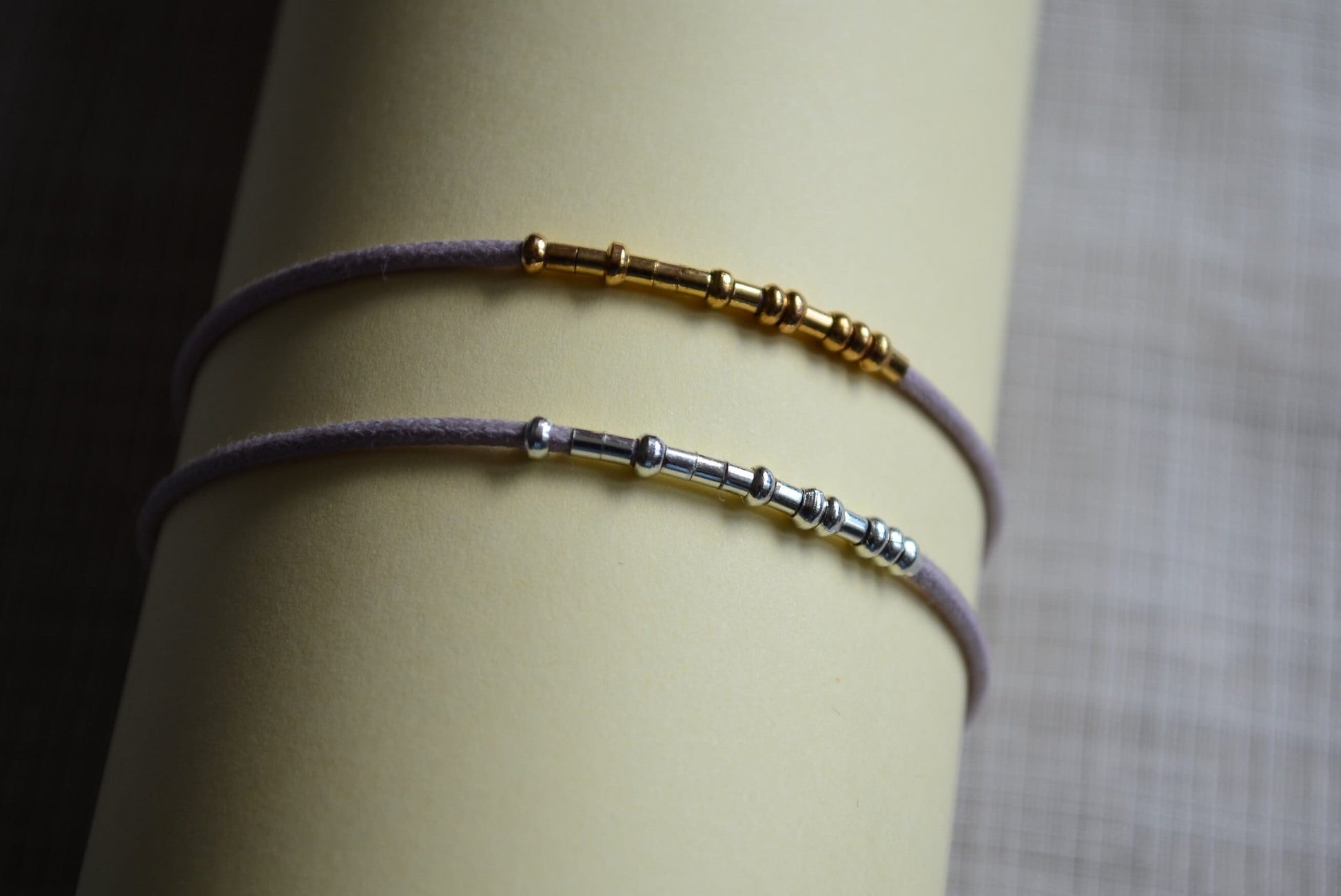 Minimalist Morse Code Bracelet, Eating Disorder Awareness, part of profit donated to charity, Mental Health, handmade jewelry, anti stress