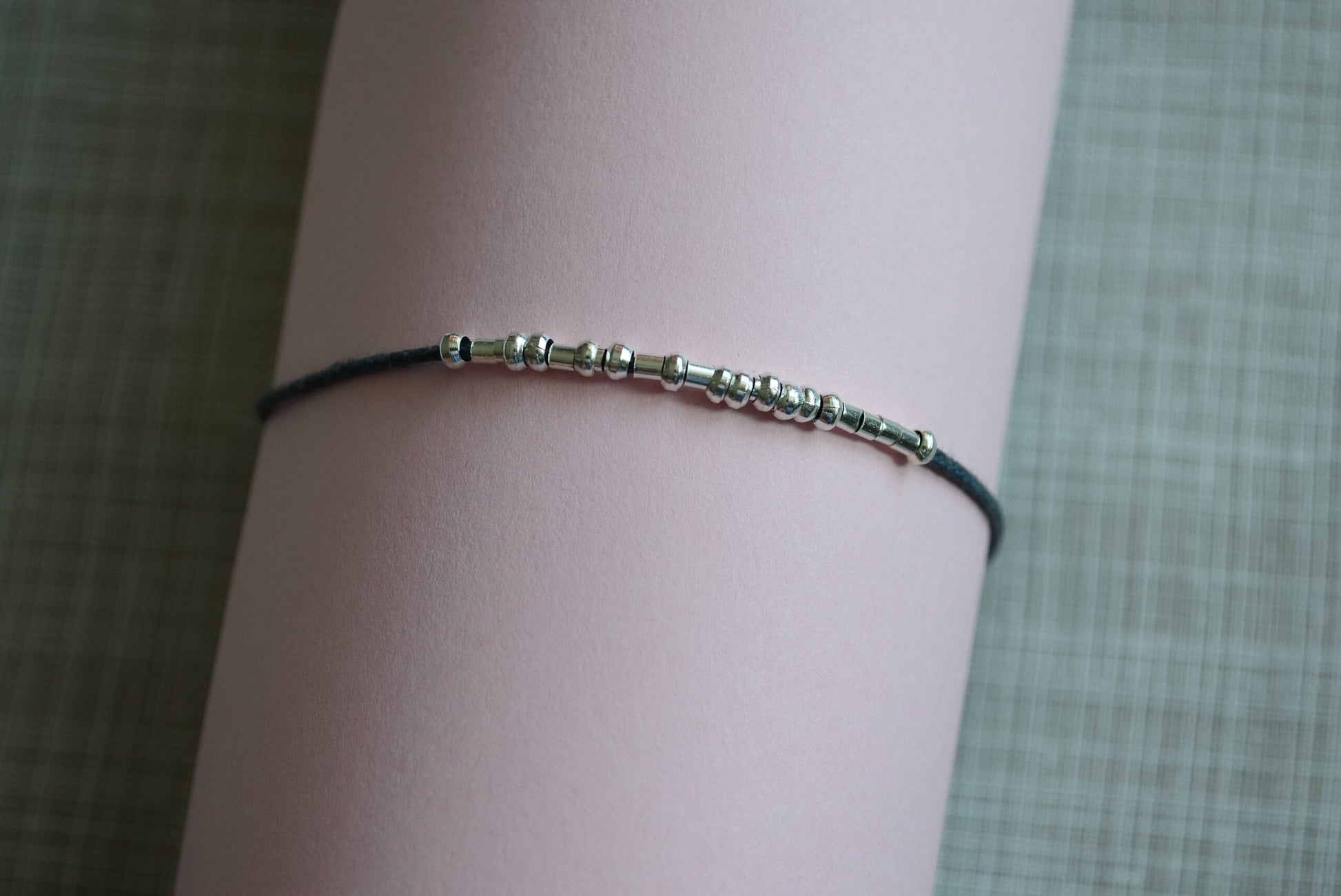 Minimalist Morse Code Bracelet, Parkinson Awareness, part of profit donated to charity, Mental Health, handmade jewelry, DBT Skills, fidget