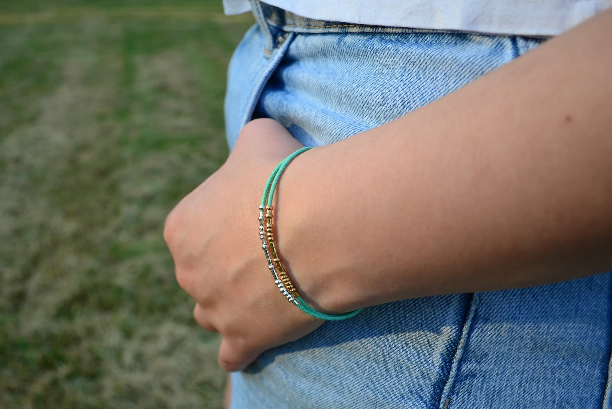 Minimalist Morse Code Bracelet, Bipolar Awareness, part of profit donated to charity, Mental Health, handmade anti stress jewelry, fidget