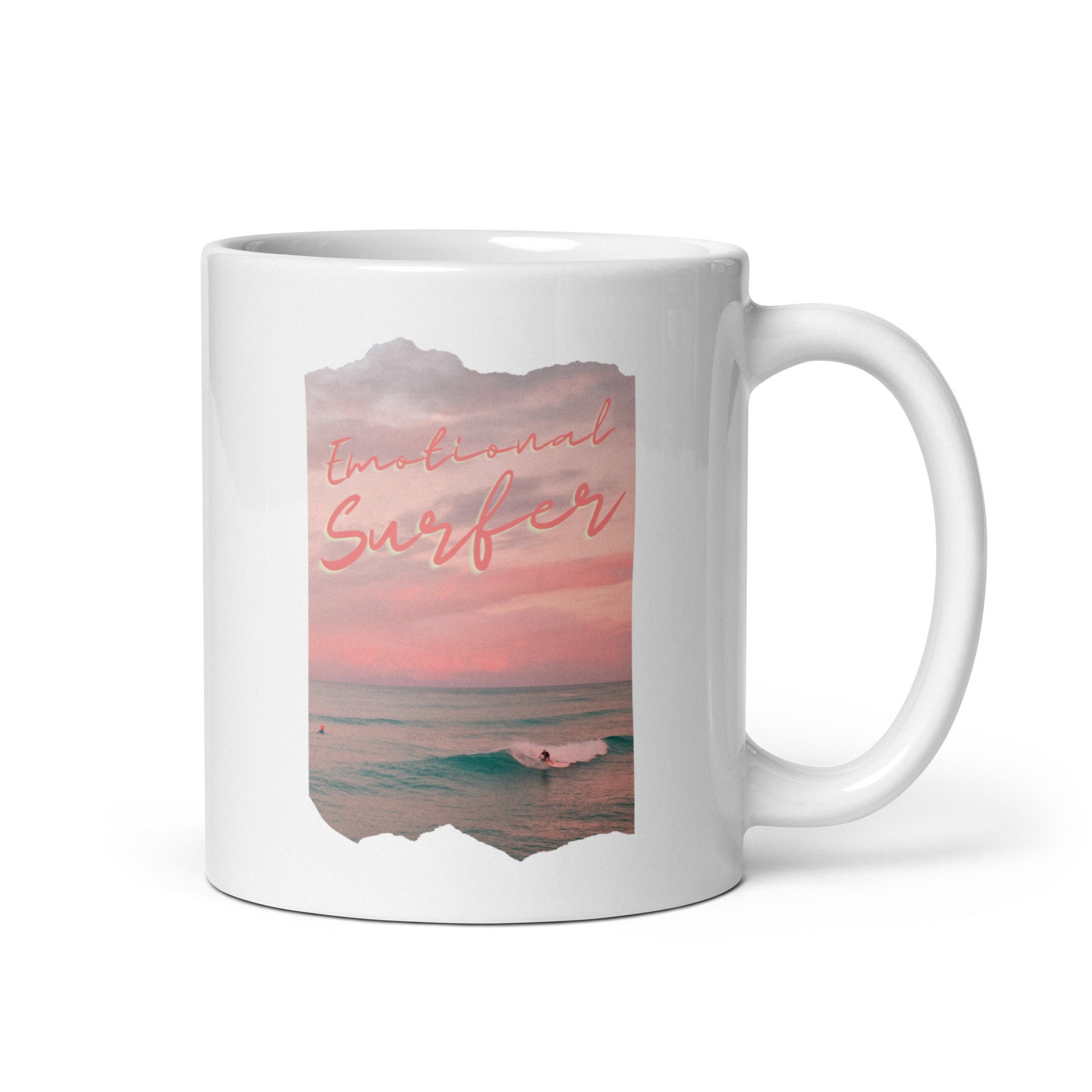 Mental Health Mug &#39;Emotional Surfer&#39;, Depression Awareness, Mental Health Awareness, Coffee Addicted, Coffee Cup, Self Care