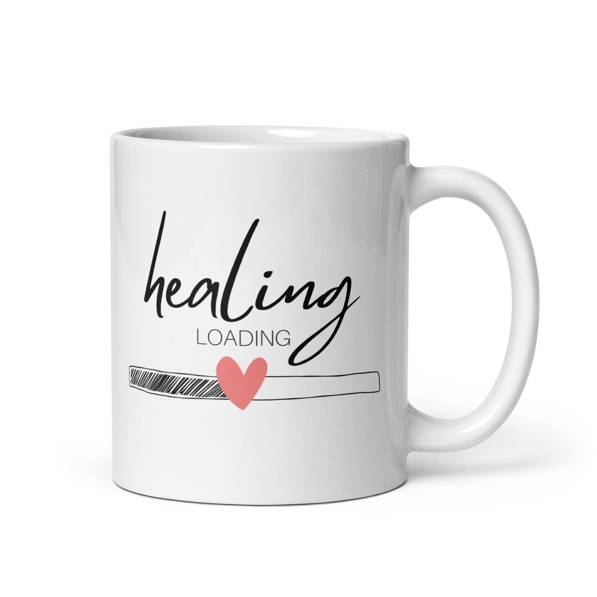 Mental Health Mug &#39;Healing Loading&#39;, Depression Awareness, Mental Health Awareness, Self Care, Tea Cup, Coffee Mug