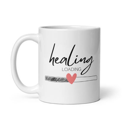 Mental Health Mug &#39;Healing Loading&#39;, Depression Awareness, Mental Health Awareness, Self Care, Tea Cup, Coffee Mug