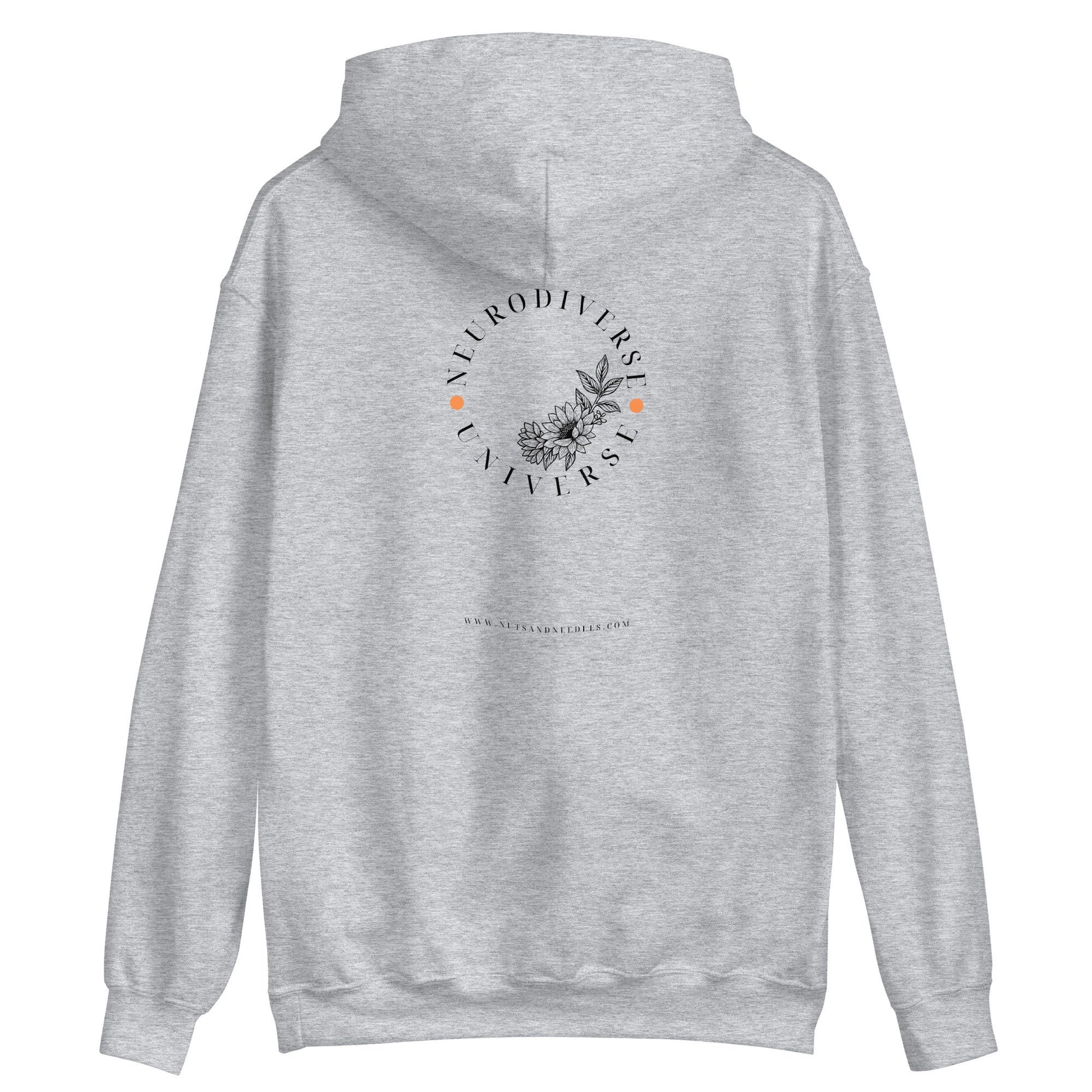 Mental Health Hoodie &#39;Neurodiverse Universe&#39;, part of profit donated to ADHD Charity, Unisex Hoodie, Self Care, ADHD, Autism, Aspergers