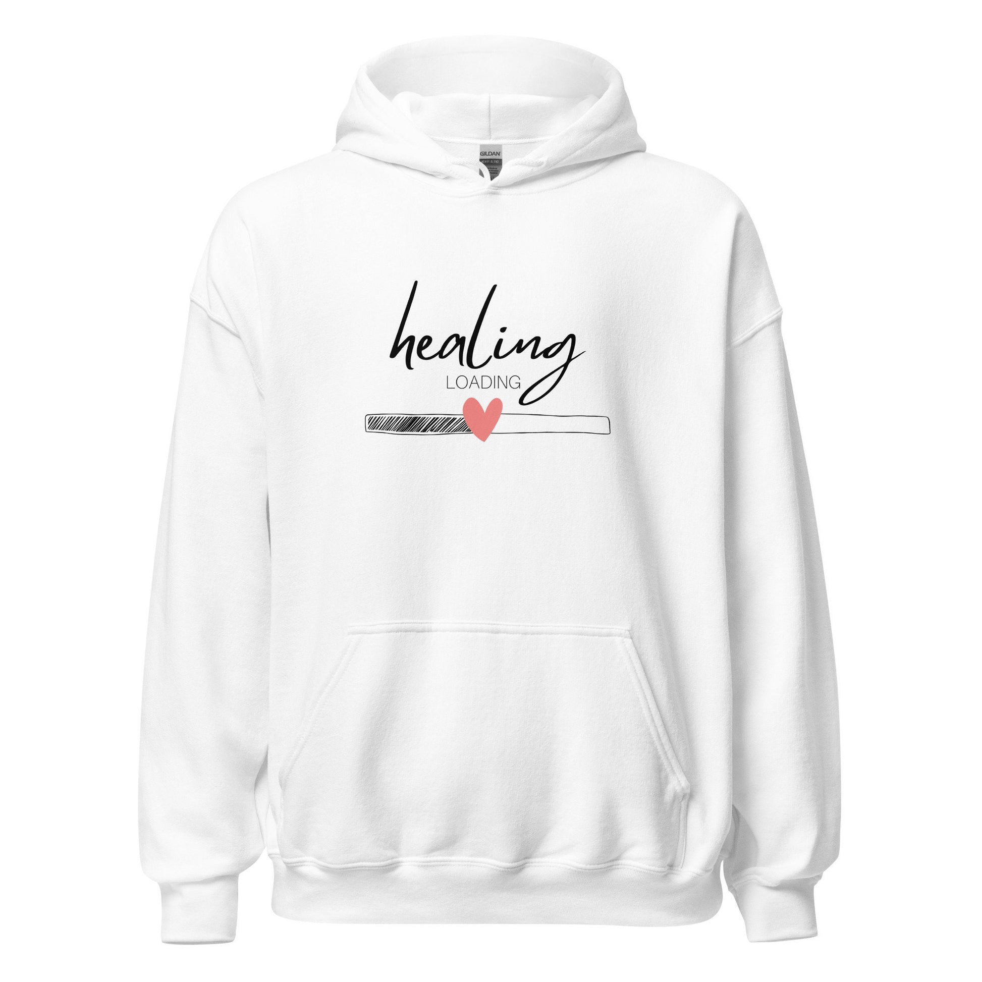 Mental Health Hoodie &#39;Healing Loading&#39;, part of profit donated to Mental Health Charity, Mental Health Awareness, Unisex Hoodie, Self Care