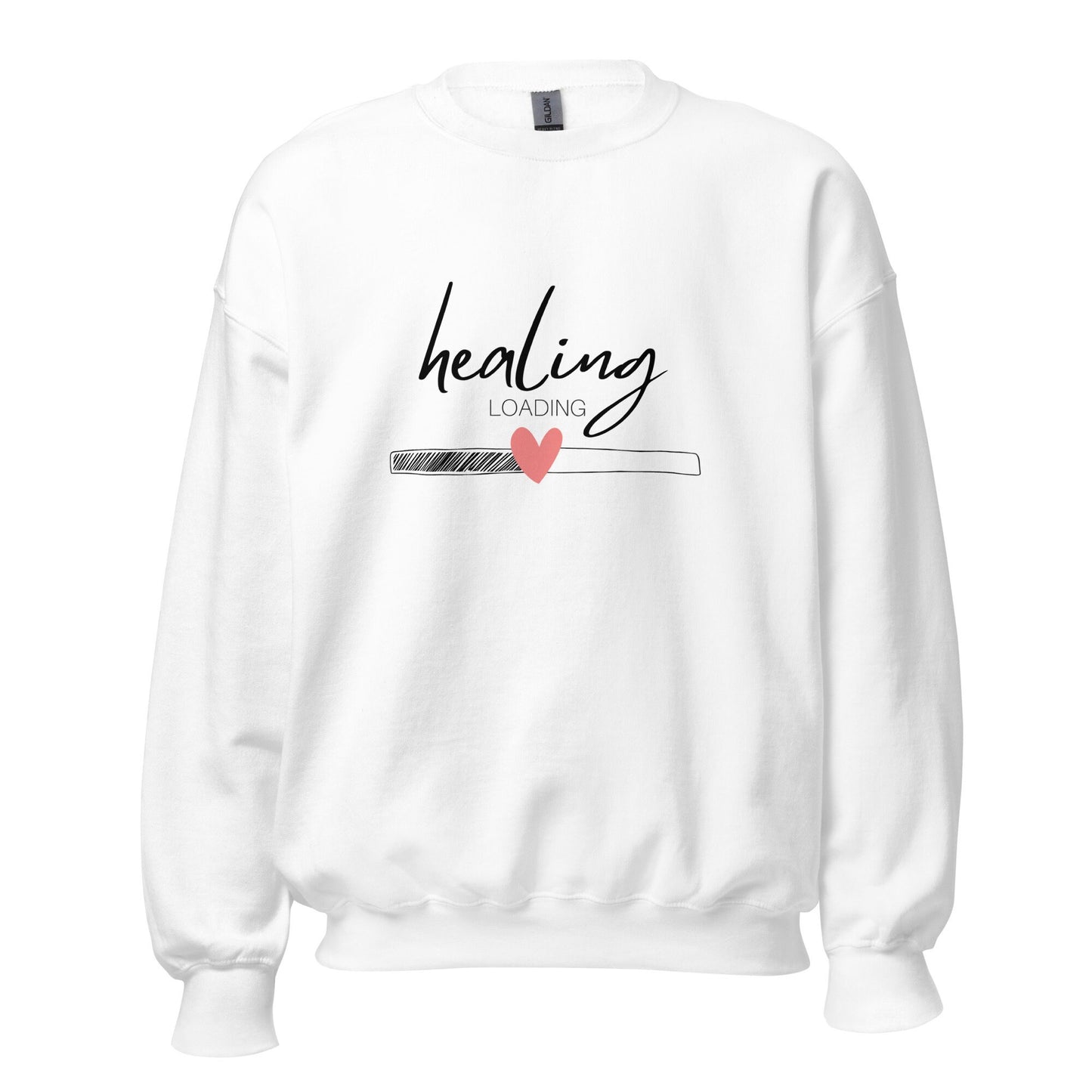 Mental Health Sweatshirt &#39;Healing Loading&#39;, part of profit donated to Mental Health Charity, Unisex Sweatshirt, Self Care