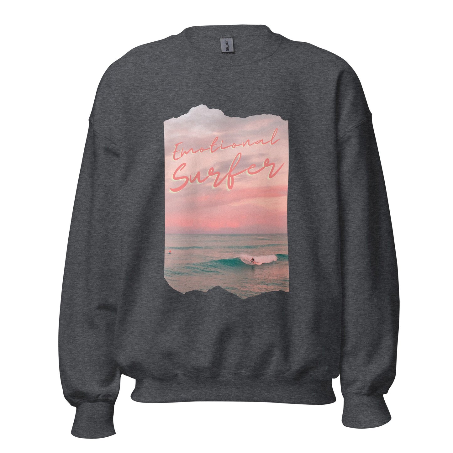 Mental Health Sweatshirt &#39;Emotional Surfer&#39;, part of profit donated to Mental Health Charity, Unisex Sweater, Self Care