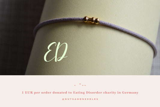 Minimalist Morse Code Bracelet, Eating Disorder Awareness, part of profit donated to charity, Mental Health, handmade jewelry, anti stress