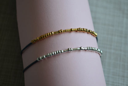 Minimalist Morse Code Bracelet, Schizophrenia Awareness, part of profit donated to charity, Mental Health, handmade jewelry, DBT Skills