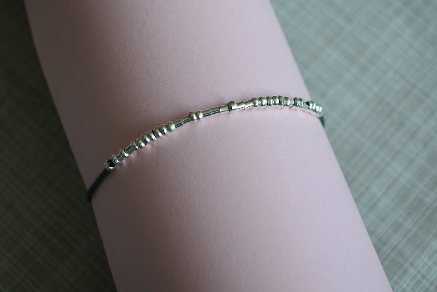 Minimalist Morse Code Bracelet, Schizophrenia Awareness, part of profit donated to charity, Mental Health, handmade jewelry, DBT Skills