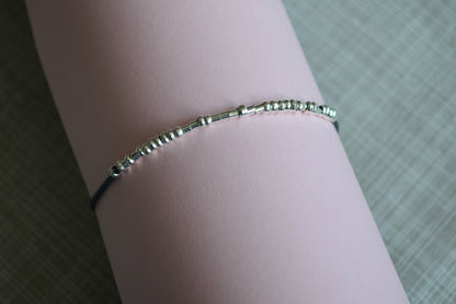 Minimalist Morse Code Bracelet, Schizophrenia Awareness, part of profit donated to charity, Mental Health, handmade jewelry, DBT Skills