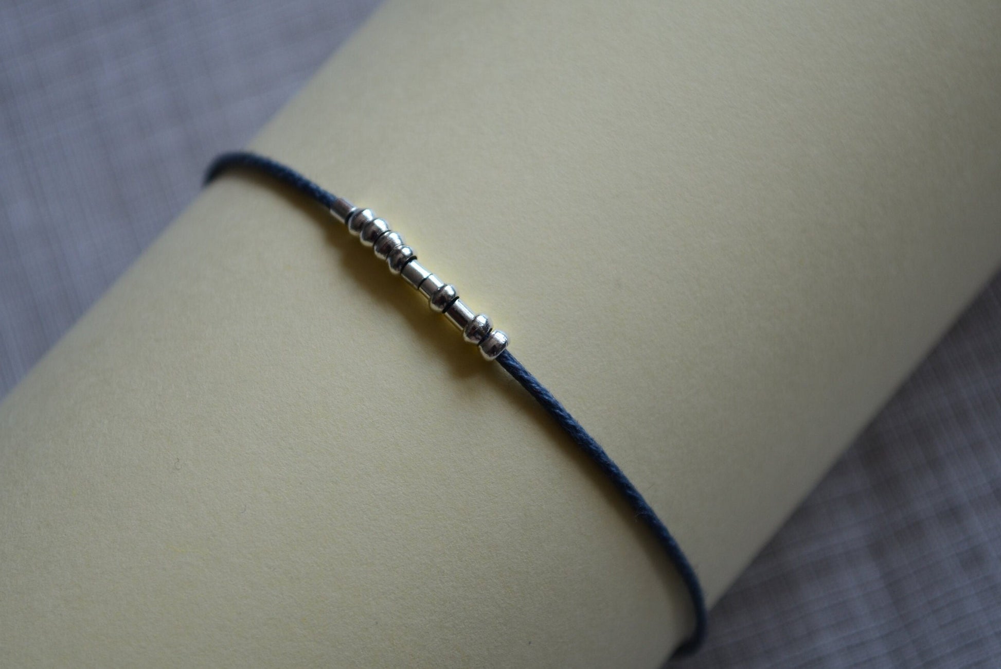 Minimalist Morse Code Bracelet, Borderline Awareness, part of profit donated to BPD charity, Mental Health, handmade jewelry, DBT Skill