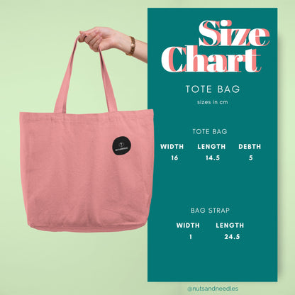 Tote Bag 'Donut Worry', Mental Health Awareness, part of profit donated to charity, Self Care, ADHD, Anxiety, BPD, tote bag