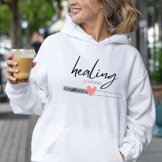 Mental Health Hoodie 'Healing Loading', part of profit donated to Mental Health Charity, Mental Health Awareness, Unisex Hoodie, Self Care
