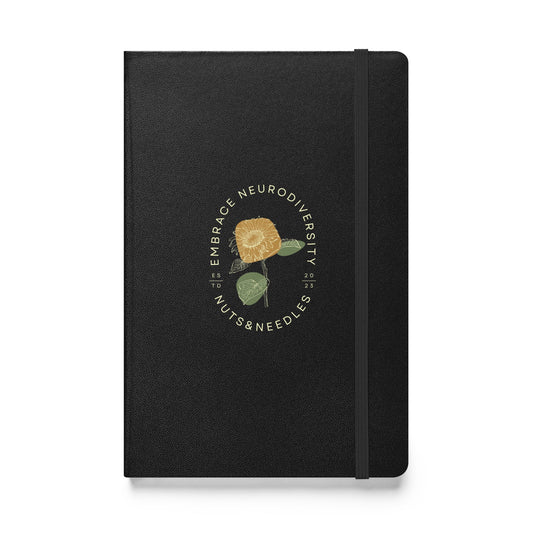 Mental Health Awareness Notebook &#39;Embrace Neurodiversity&#39;, Hardcover bound notebook, part of profit donated to ADHD Awareness charity