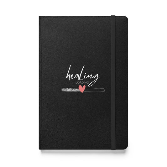Mental Health Awareness Notebook &#39;Healing Loading&#39;, Hardcover bound notebook, part of profit donated to Mental Health Awareness charity