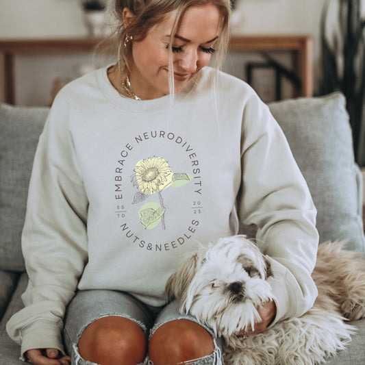Mental Health Sweatshirt 'Embrace Neurodiversity', part of profit donated to ADHD Charity, Unisex Sweater, ADHD, Autism, Aspergers