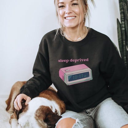 Mental Health Sweatshirt 'Sleep Deprived', part of profit donated to Mental Health Charity, Unisex Sweater, Self Care, New Mom Gift