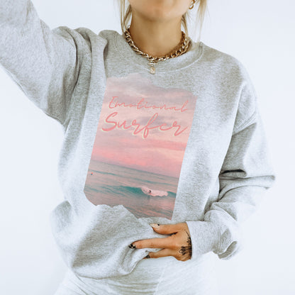 Mental Health Sweatshirt 'Emotional Surfer', part of profit donated to Mental Health Charity, Unisex Sweater, Self Care, ADHD, BPD