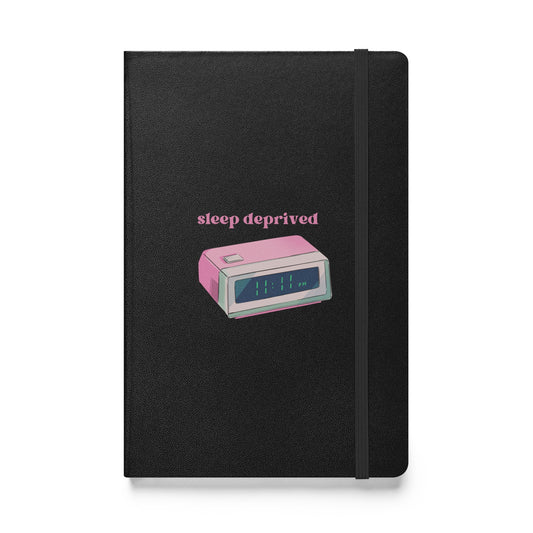 Mental Health Awareness Notebook &#39;Sleep Deprived&#39;, Hardcover bound notebook, part of profit donated to Mental Health Awareness charity