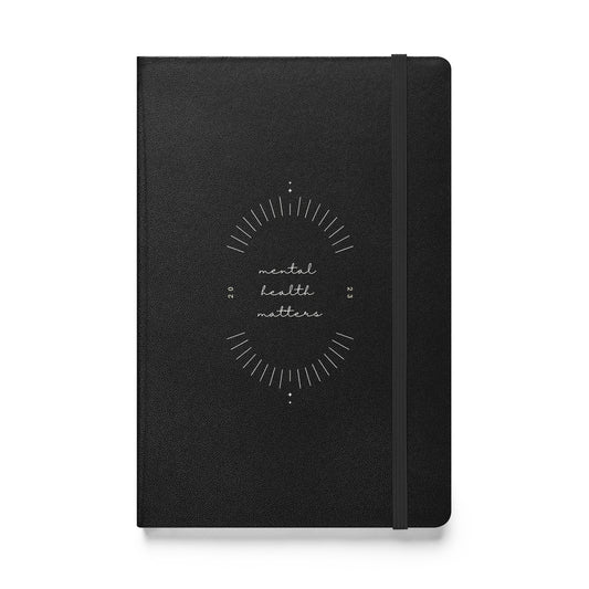 minimalist Notebook &#39;Mental Health Matters&#39;, Hardcover bound notebook, part of profit donated to Mental Health Awareness charity