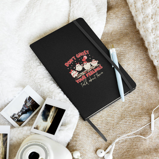 Mental Health Notebook 'Don't Ghost Your Feelings', Valentines Day, Self Love, Self Care, Part of Profit donated to charity, Valentines Gift